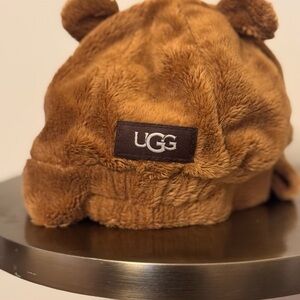 UGG Plush Bear-Ear Hat - Shoes Brown
